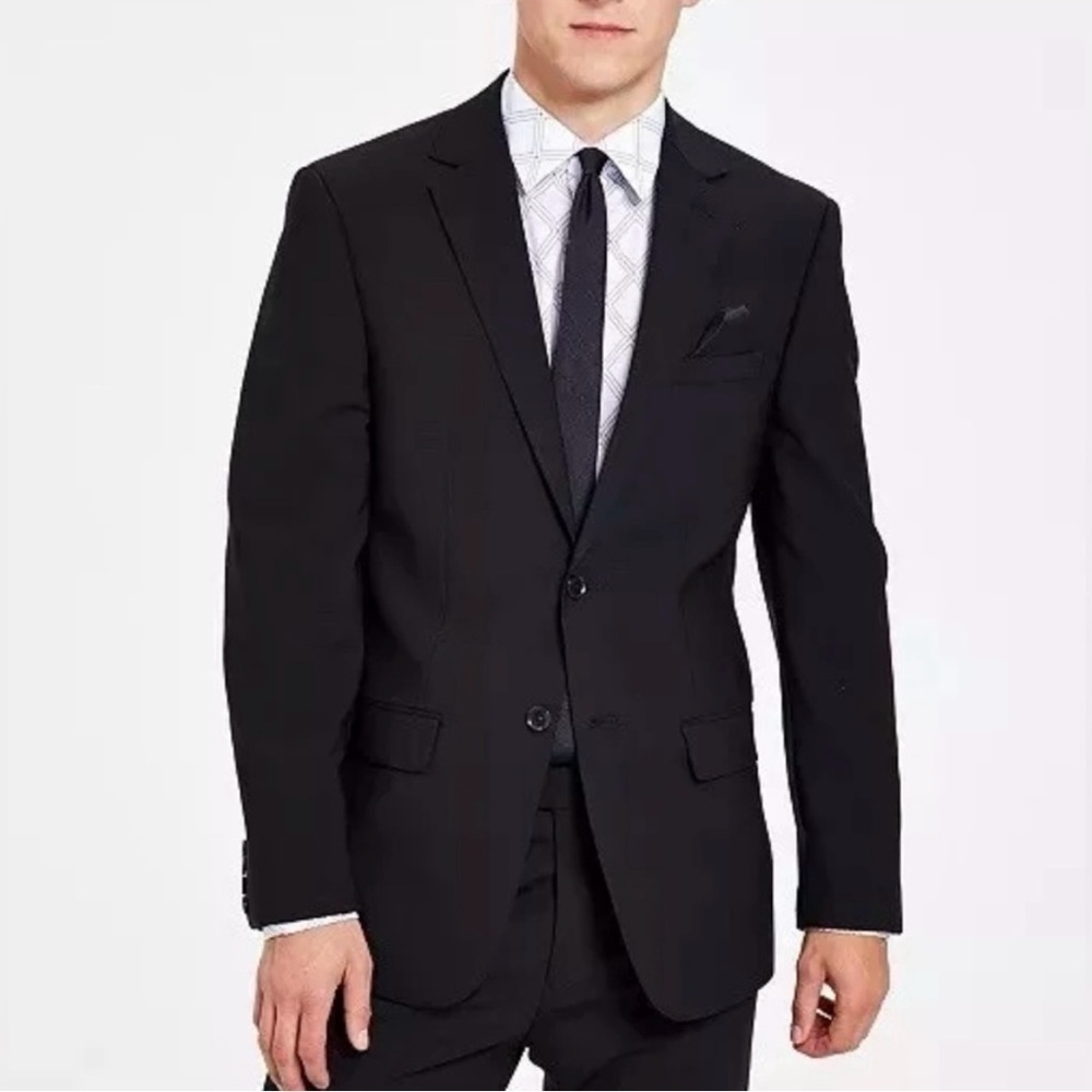 Bar Ill Men's Slim Fit Wool Suit Jacket Sports Coat Blazer Black 40 Short - NWT